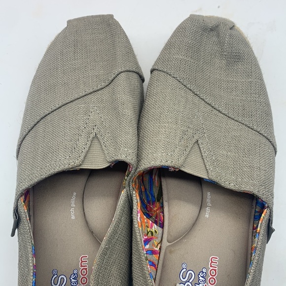 Bobs by Skechers Natural Gray Espadrille W/ Memory Foam Footbed 8.5 ESP4064 - Picture 10 of 11